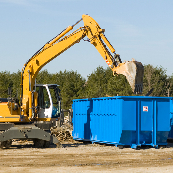 what size residential dumpster rentals are available in Glenbeulah WI